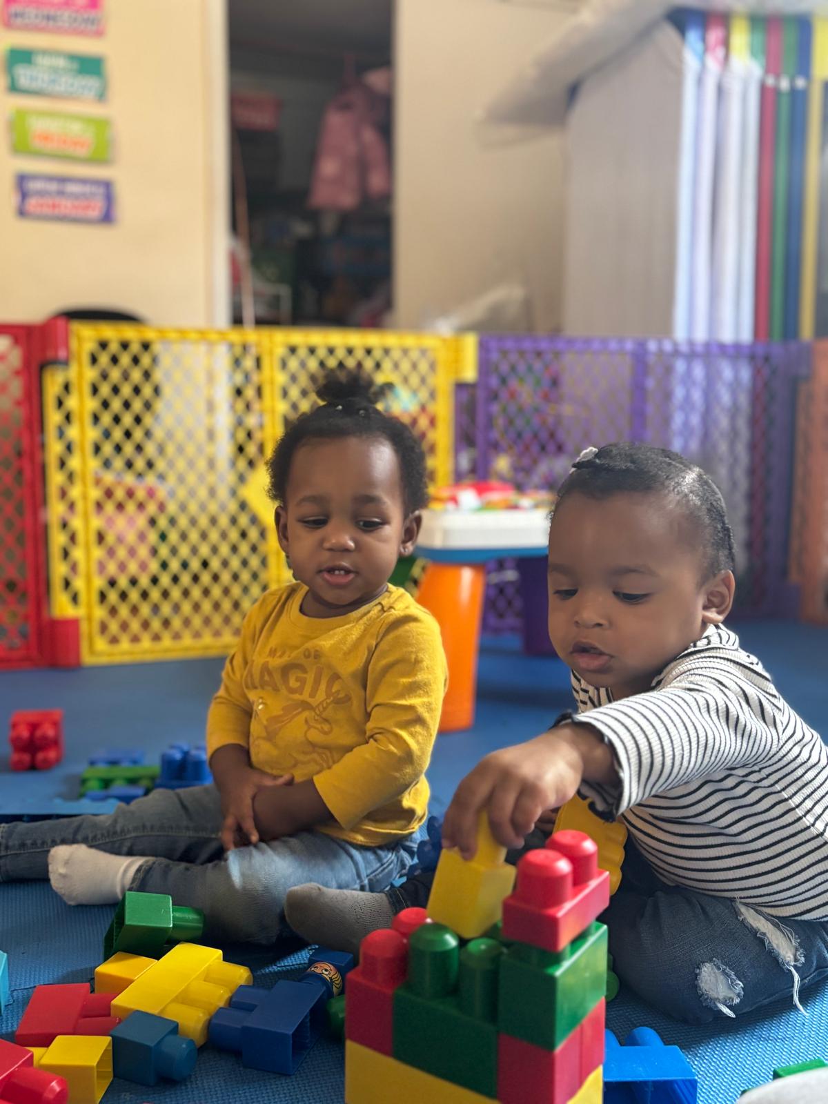 Children playing with blocks
